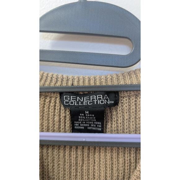 Generra Collection Ramie Cotton Vest Medium Textured Lightweight Layering Piece - Picture 2 of 3